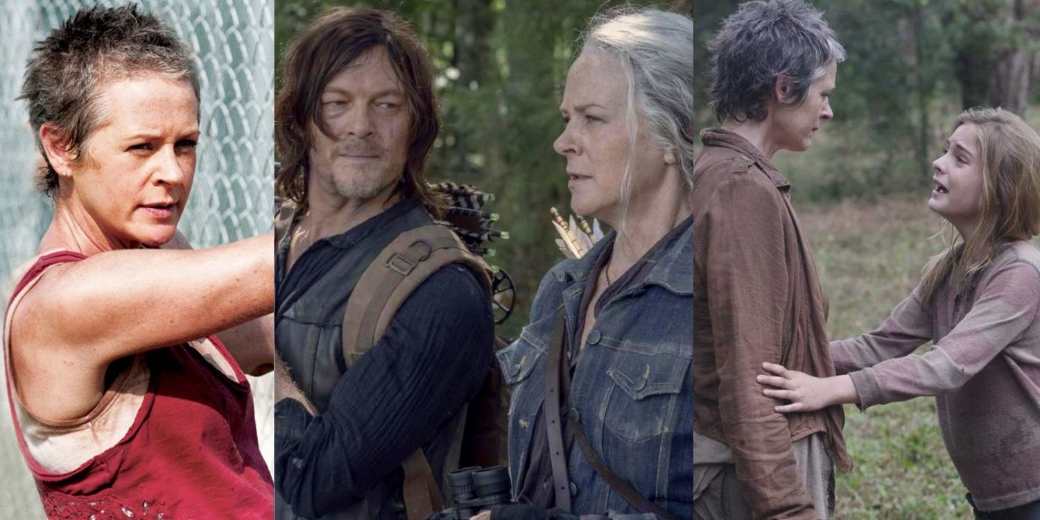 Carol by herself, with Daryl, and with Lizzie on The Walking Dead
