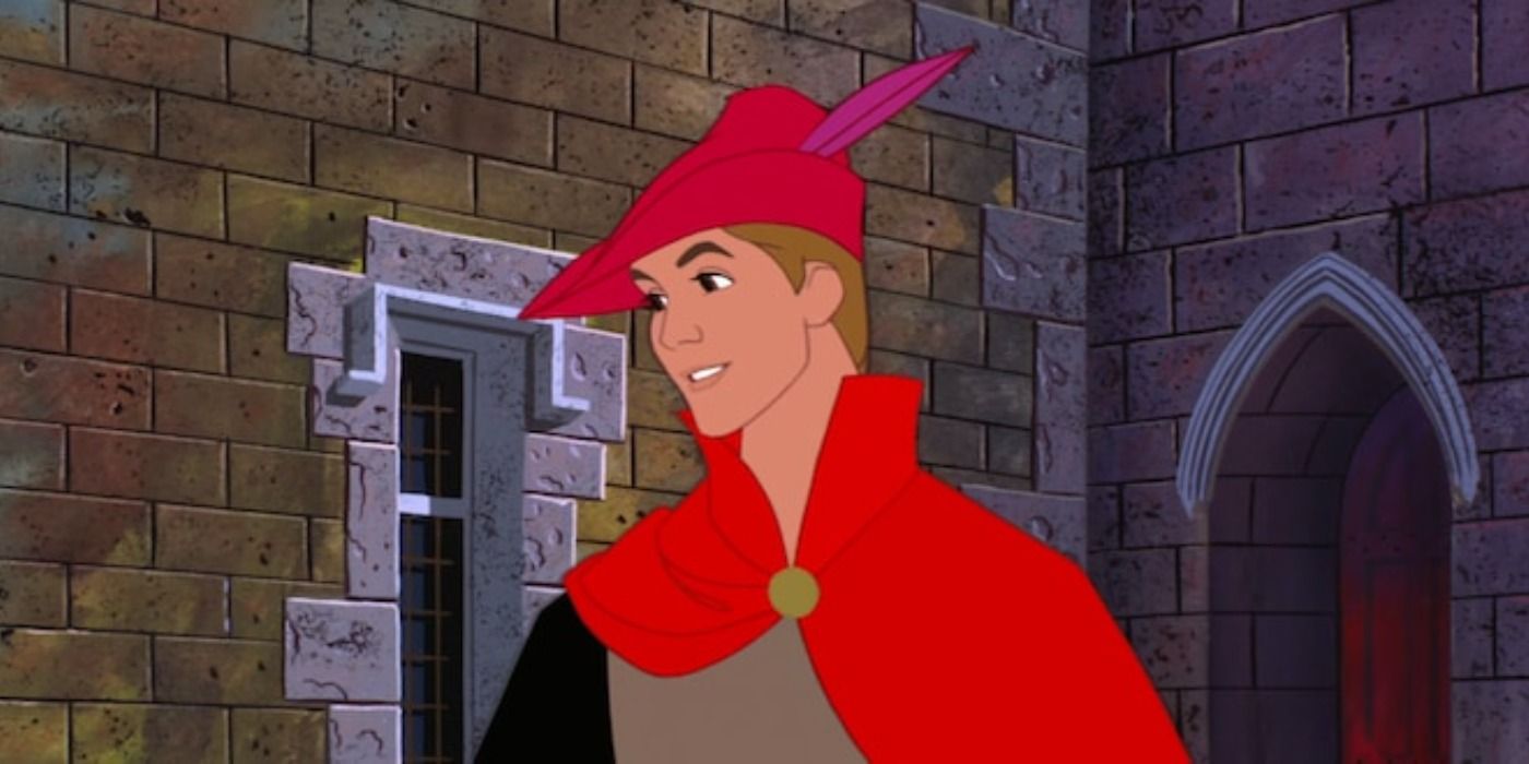 Prince Phillip smiling in Sleeping Beauty