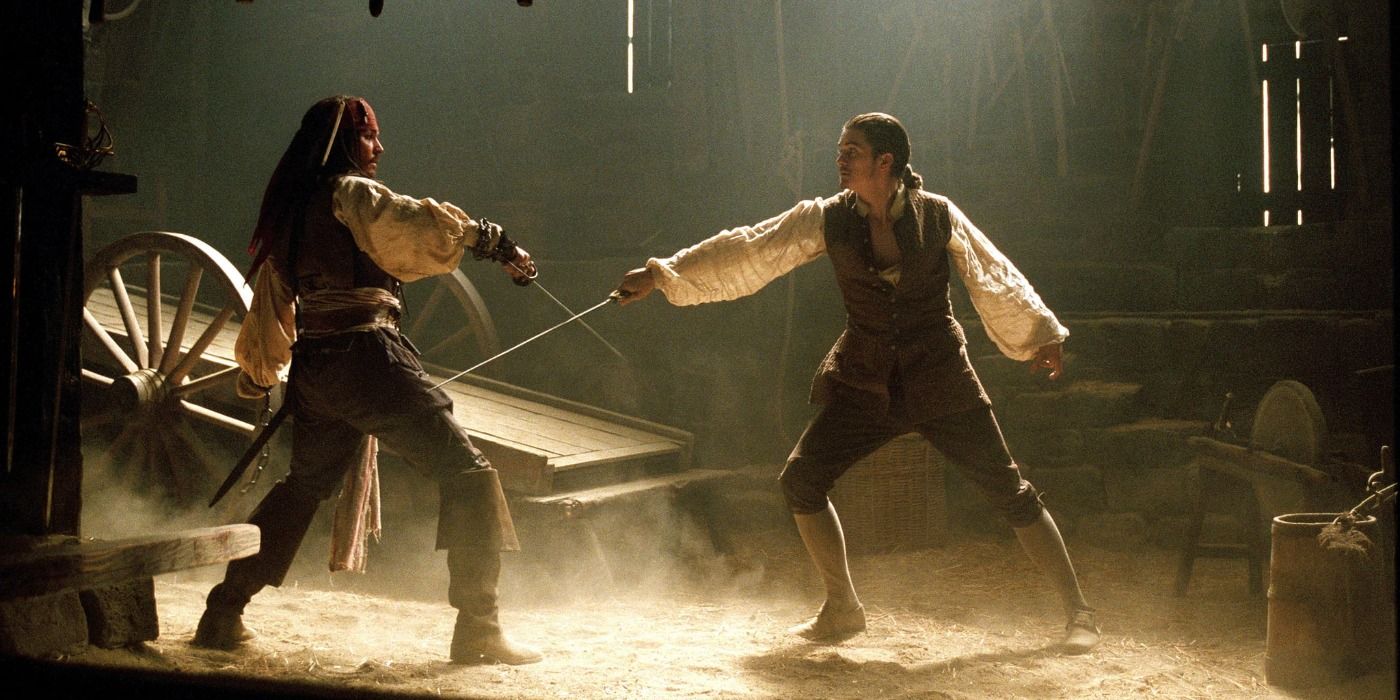 Will and Jack fighting in Curse of the Black Pearl