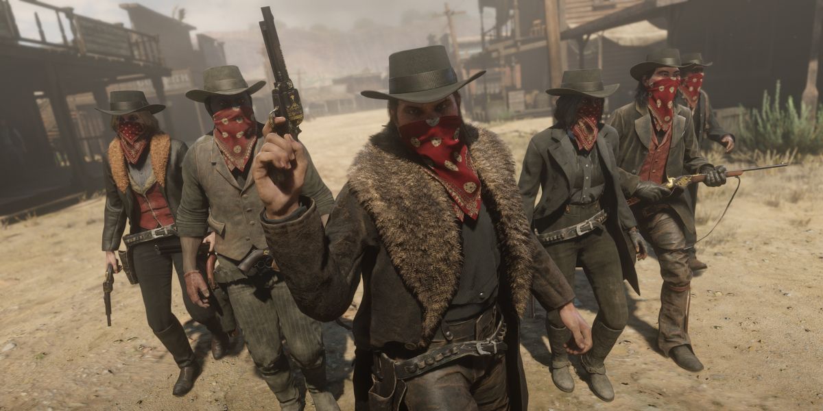 A posse of outlaws in Red Dead Online