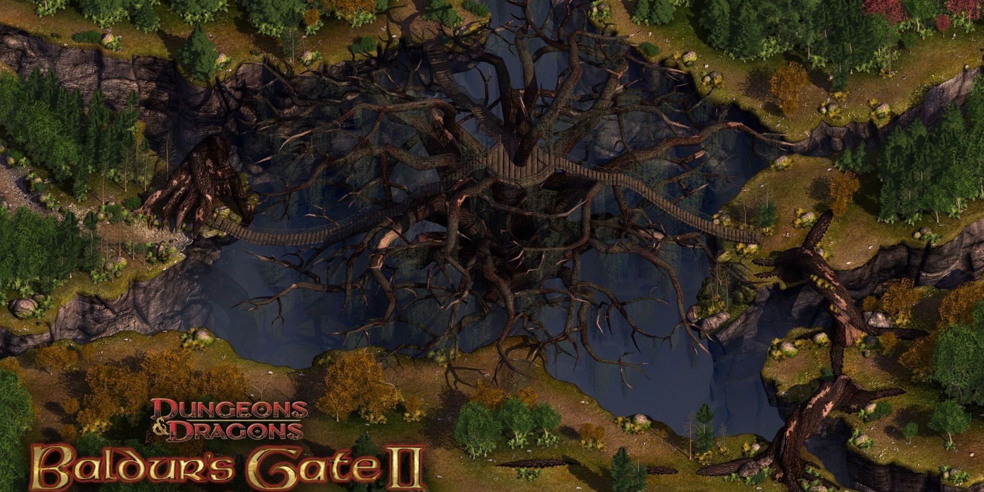 The overhead map from Baldur's Gate II