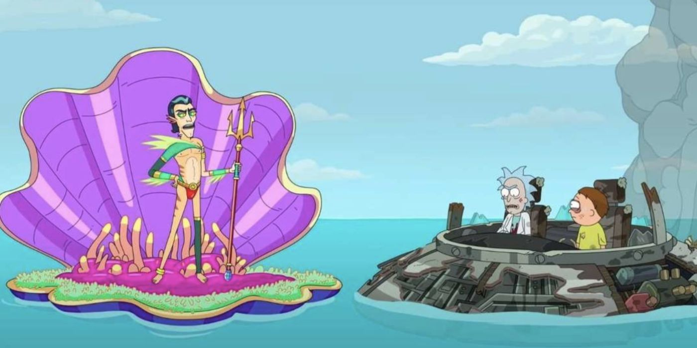 Mr. Nimbus dentro de uma concha em Rick and Morty