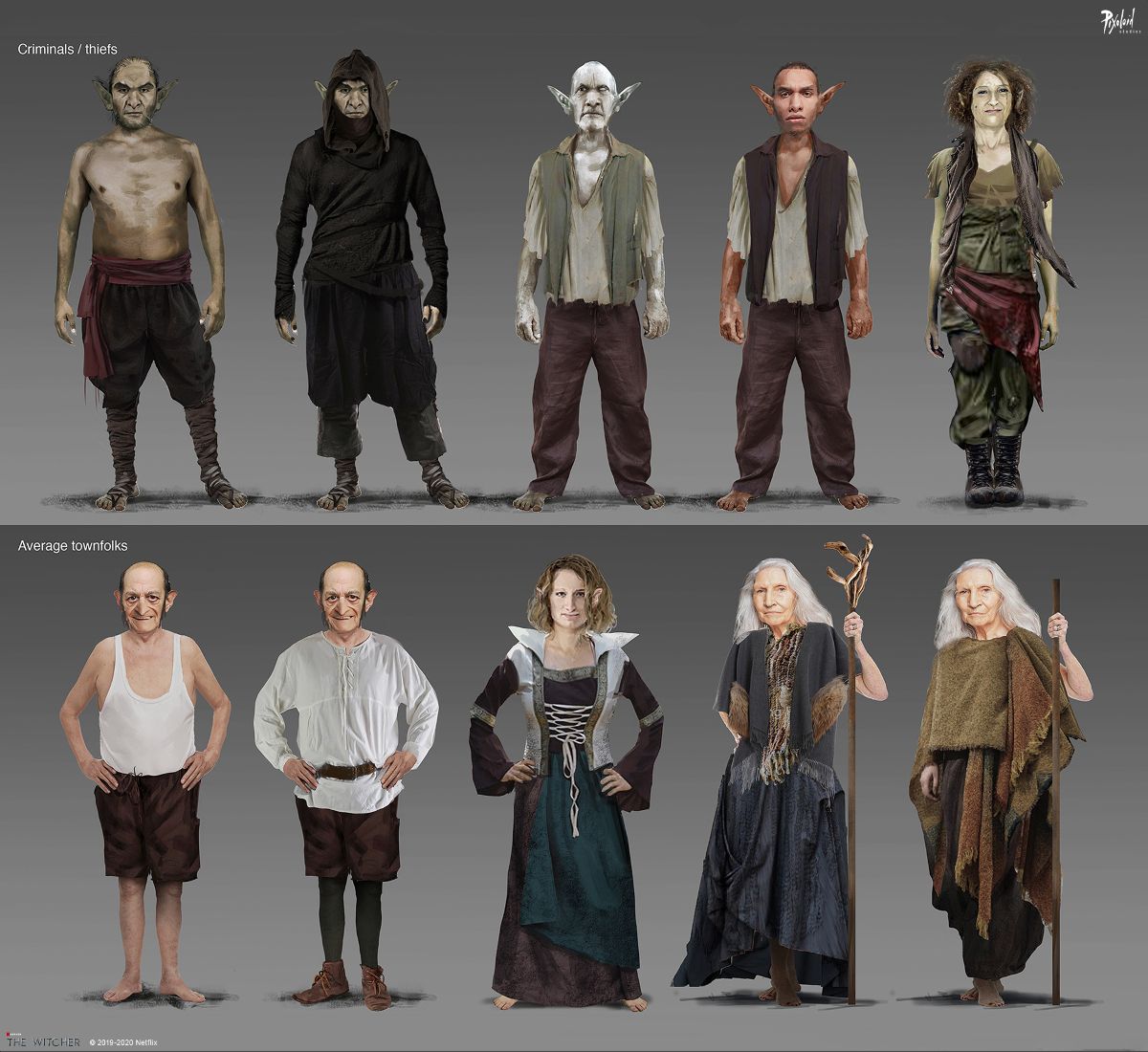 Concept art for goblins by Pixoloid Studios for The Witcher series on Netflix