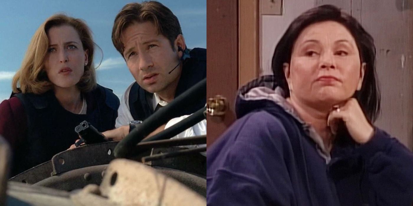 Scully and Mulder from the X-files and Roseanne Barr from Roseanne