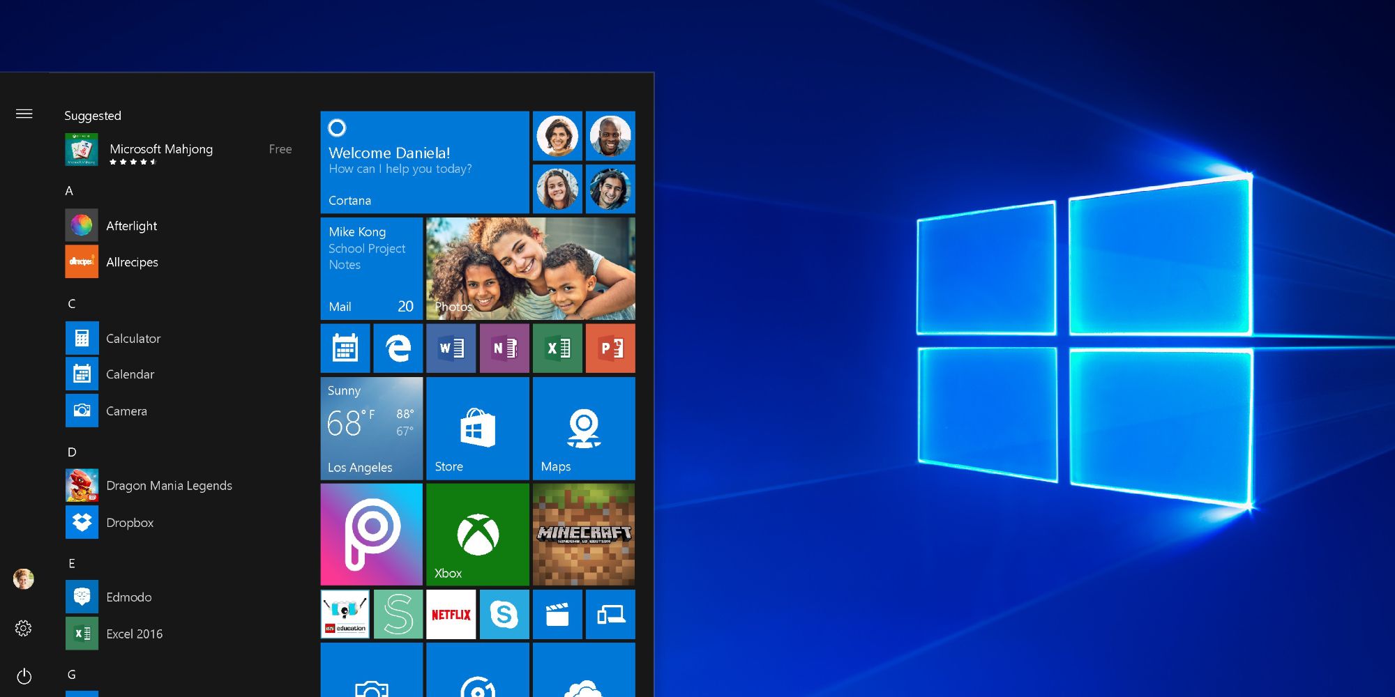 Windows 10 Home Screen