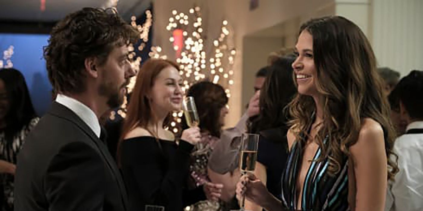 Liza and Don meet at a cocktail party on Younger