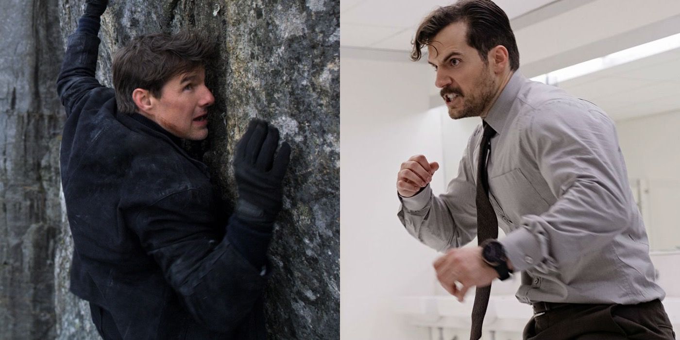 Split image of Ethan and August in Mission: Impossible - Fallout