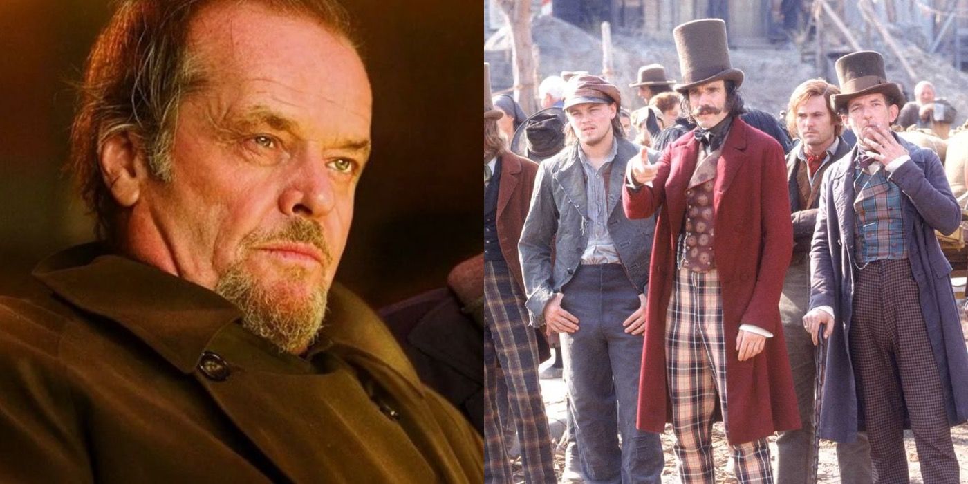 Split image of Frank in The Departed and Bill the Butcher in Gangs of New York