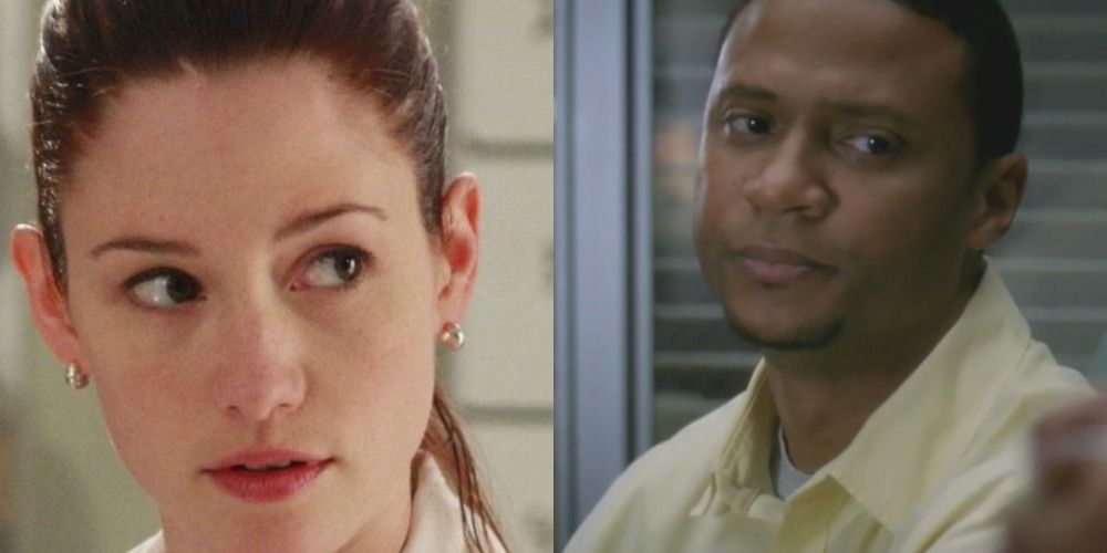 A split image of Chyler Leigh and David Ramsey in Grey's Anatomy