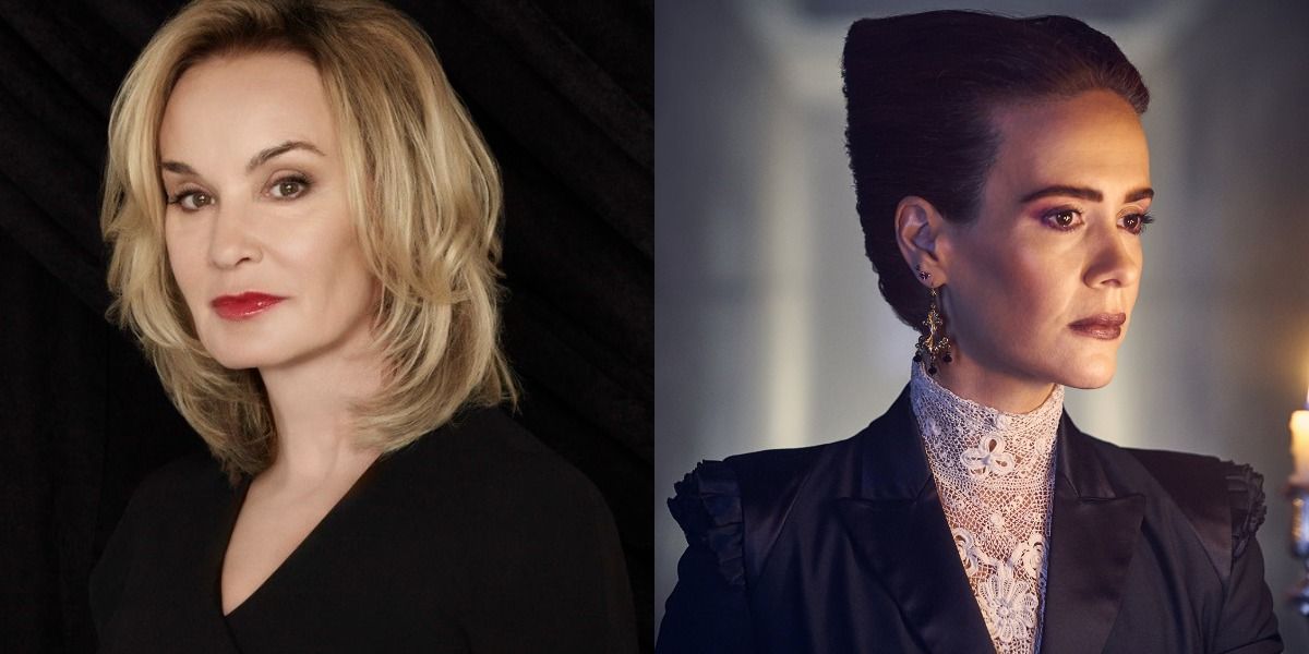 Split image showing Fiona Goode in AHS: Coven and Miss Venable in AHS: Apocalypse