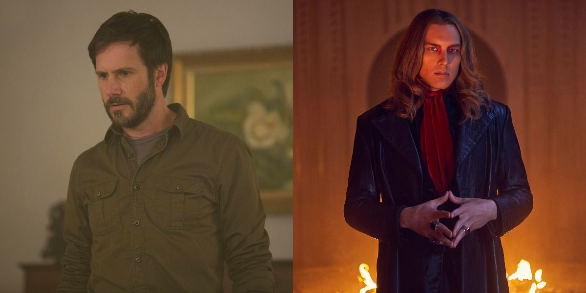 Split image showing Hank Foxx in AHS: Coven and Michael Langdon in AHS: Apocalypse