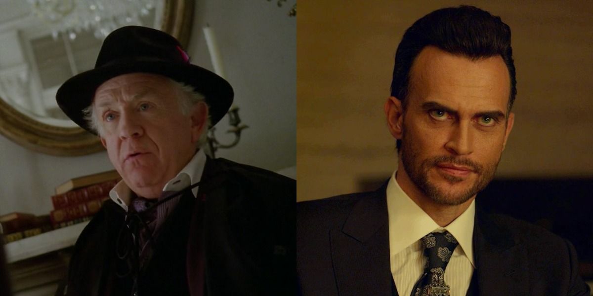 Split image showing Quentin in AHS: Coven and John Henry in AHS: Apocalypse