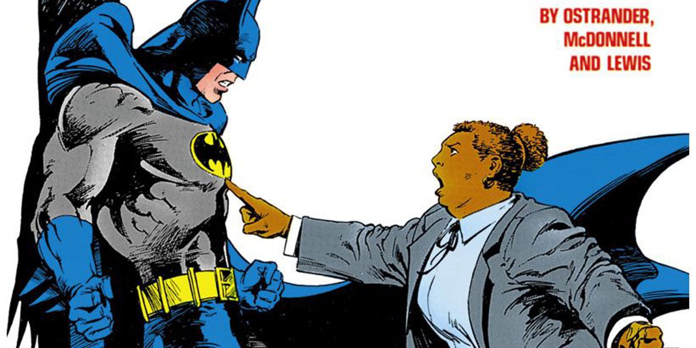 Amanda Waller yelling at Batman in a DC comic.