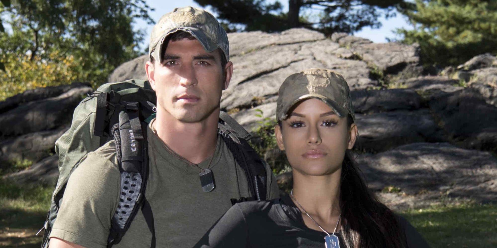 Cody and Jessica posing for the camera on The Amazing Race