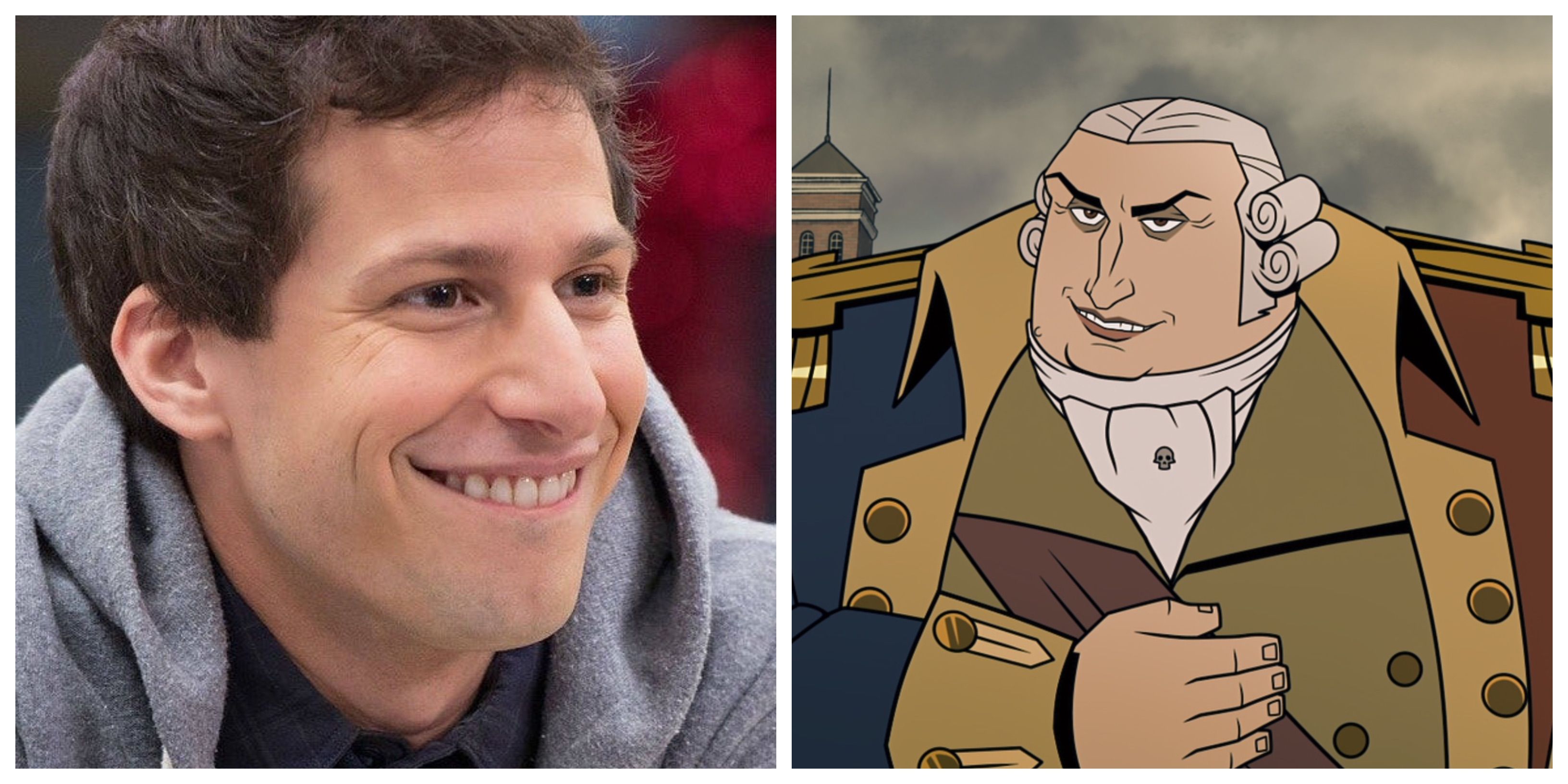 Andy Samberg as Benedict Arnold in America: The Motion Picture on Netflix