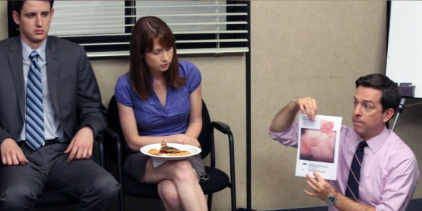 Andy teaching the office sex education on The Office