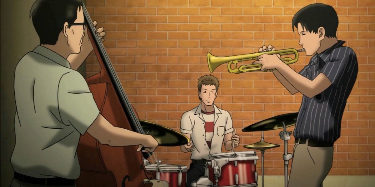 Kids preform jazz in kids on the slope.