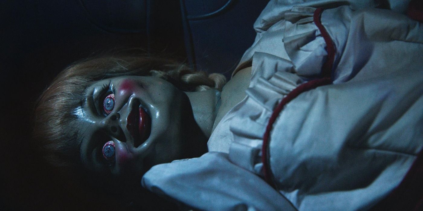 The sinister doll lying in wait in Annabelle.