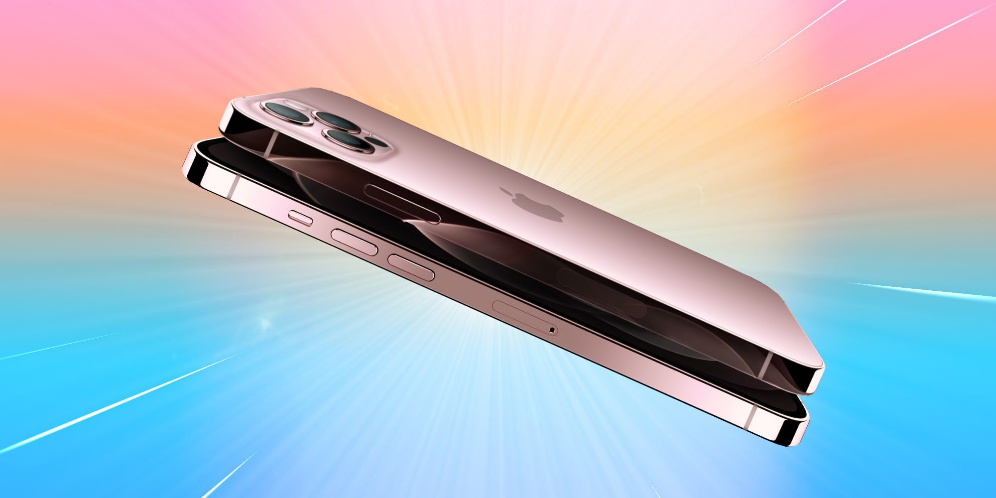 Apple iPhone 14 Max And Pro Max in Rose Gold color.