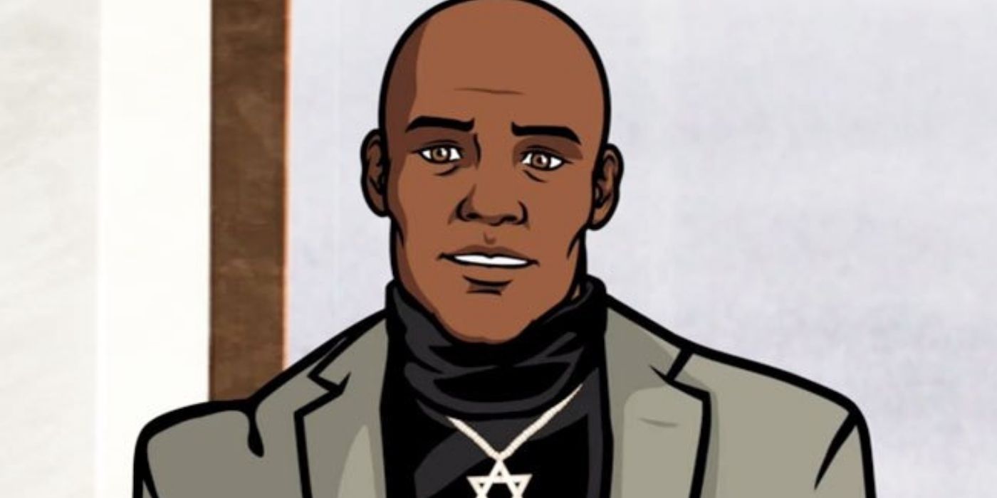 Conway Stern smiling and looking at the camera in Archer