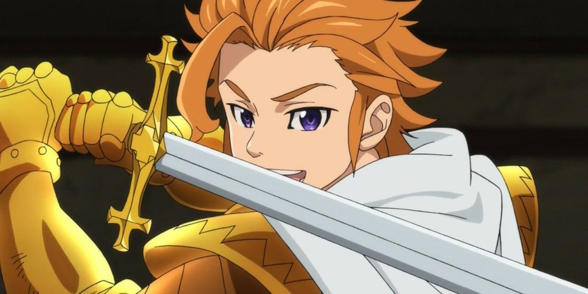 Arthur Pendragon in The Seven Deadly Sins weilds a sword