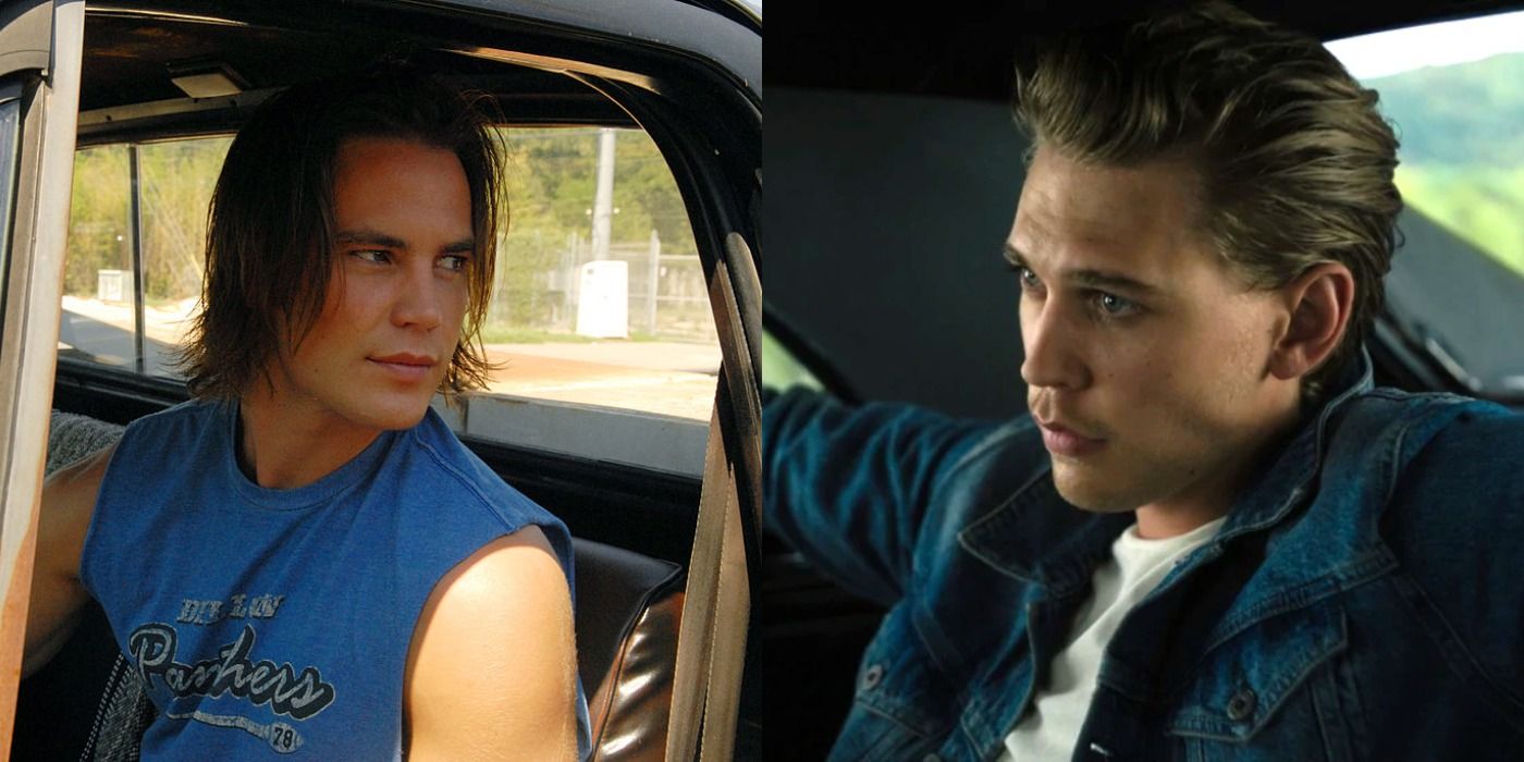 Split image Taylor Kitsch as Tim Riggins Friday Night Lights and Austin Butler The Dead Don't Die