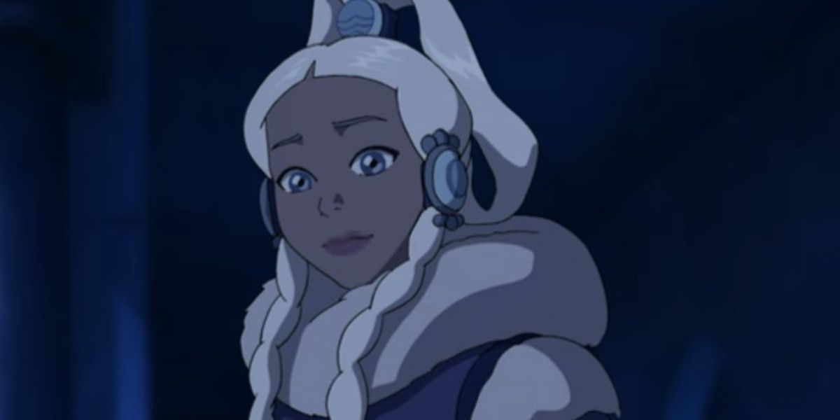 Yue looking back with sad eyes in Avatar The Last Airbender