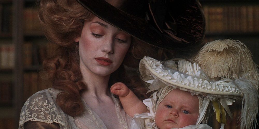 Lady Lyndon holds baby in Barry Lyndon