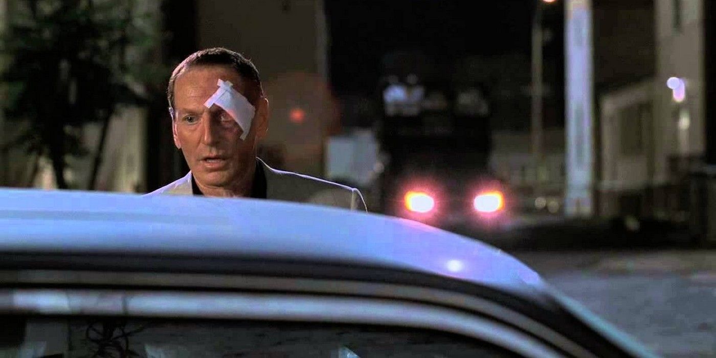 A car appears behind Beansie wearing a bandage in The Sopranos.