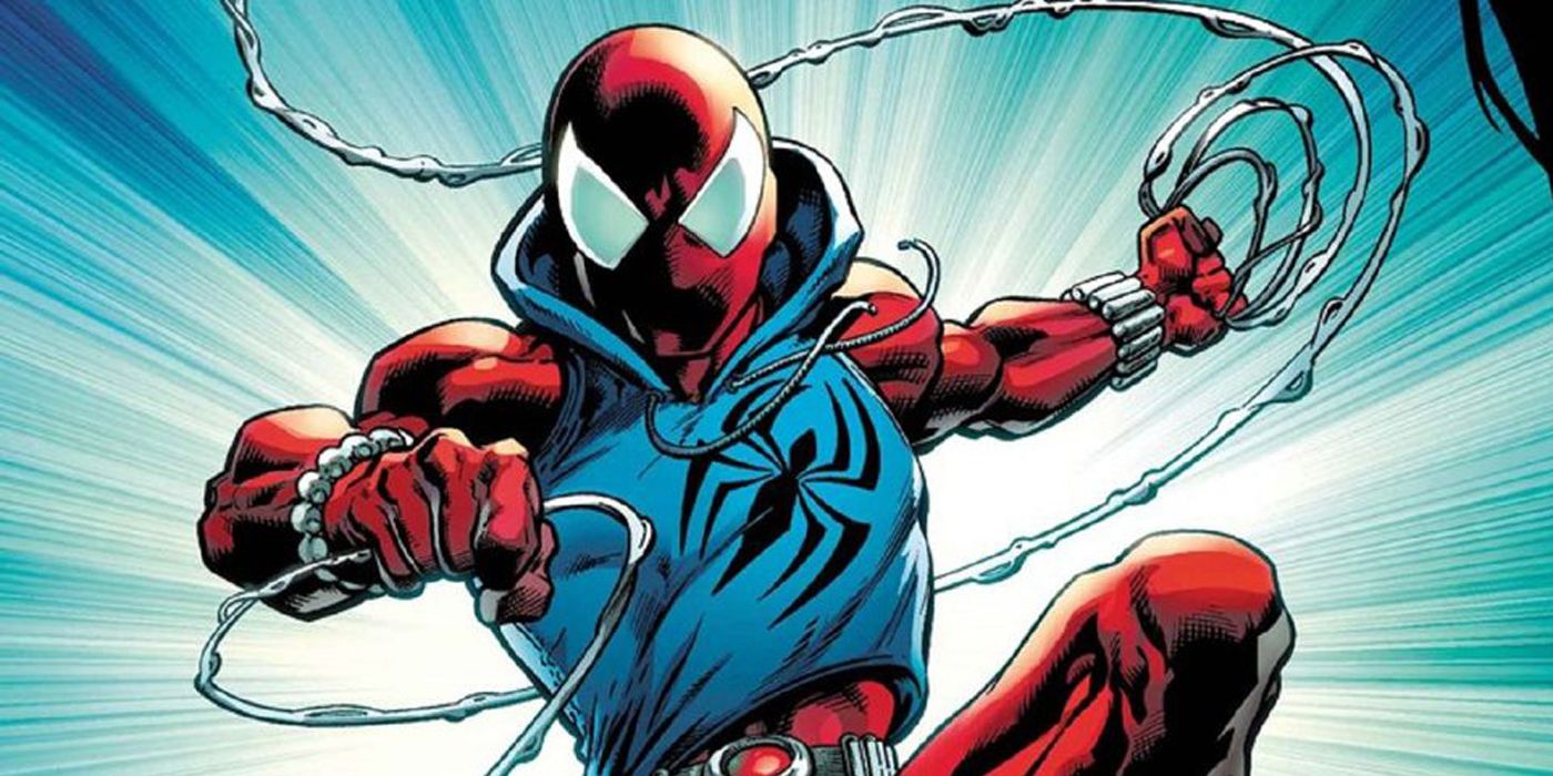 Ben Reilly swinging as Spider-Man in Marvel Comics.