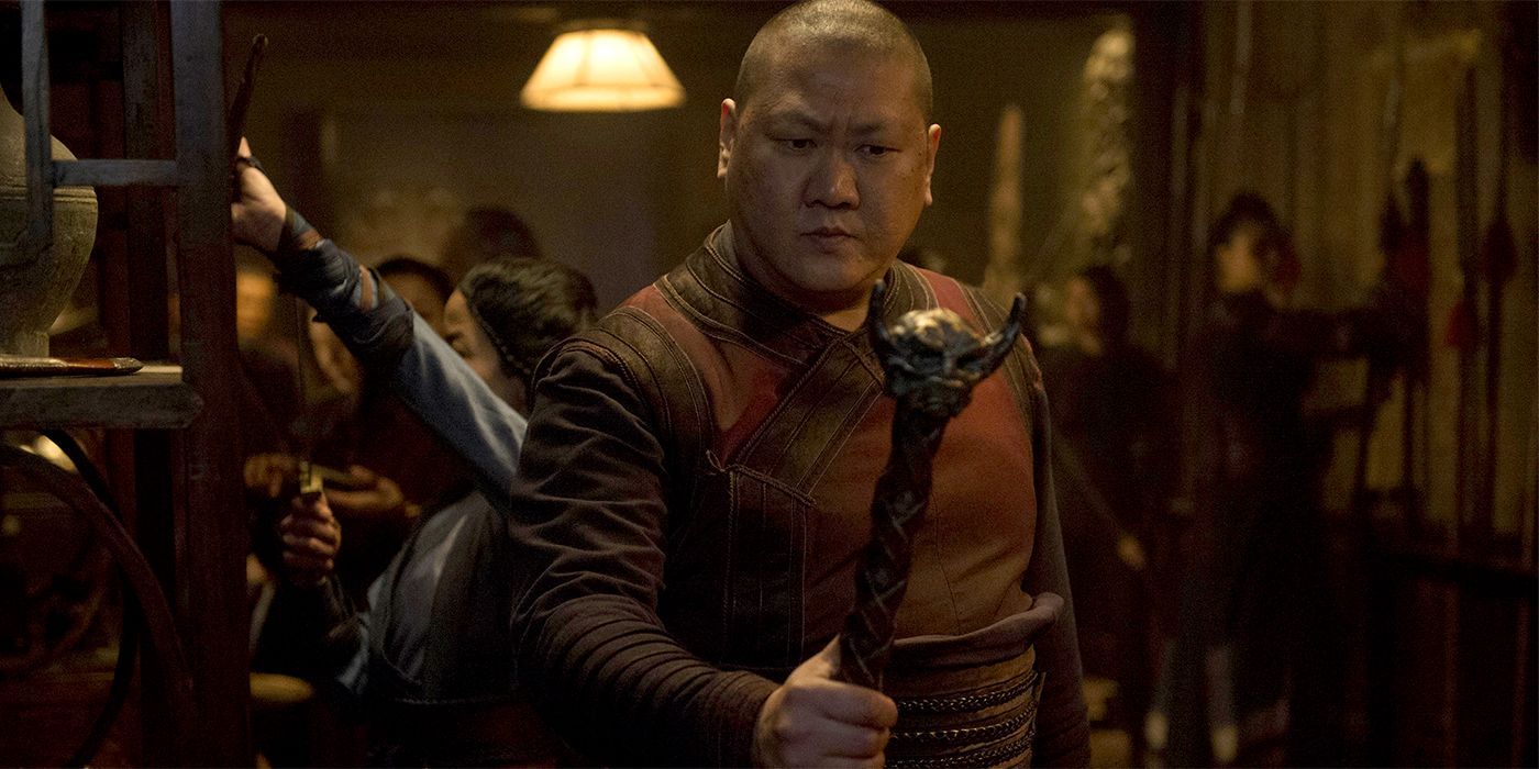 Wong holds a scepter in Doctor Strange
