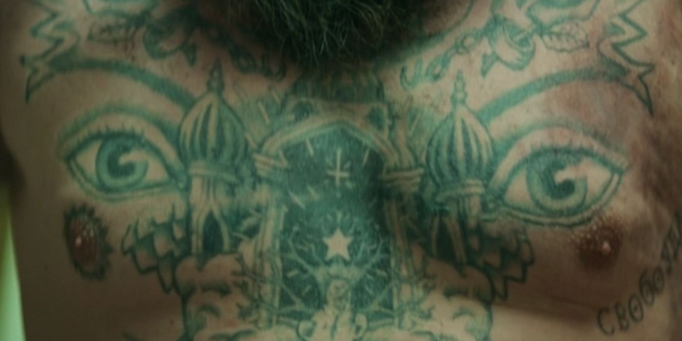 Black Widow Alexei tattoos front