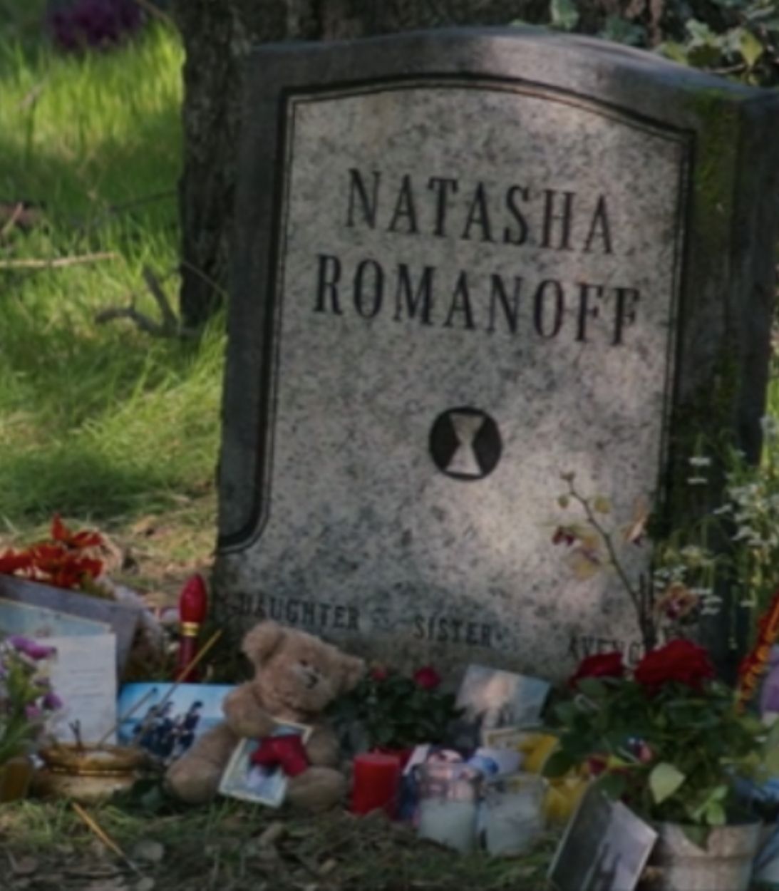 Black Widow Natasha Romanoff grave vertical