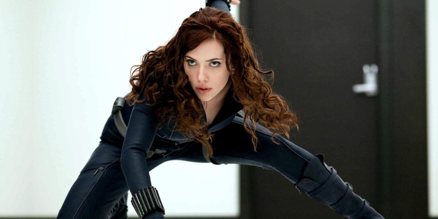 Black Widow posing in Iron Man 2.