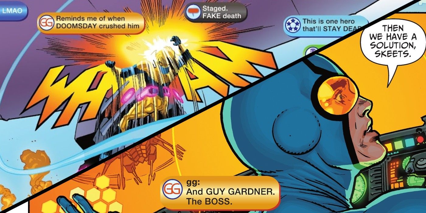Blue and Gold Green Lantern Guy Gardner