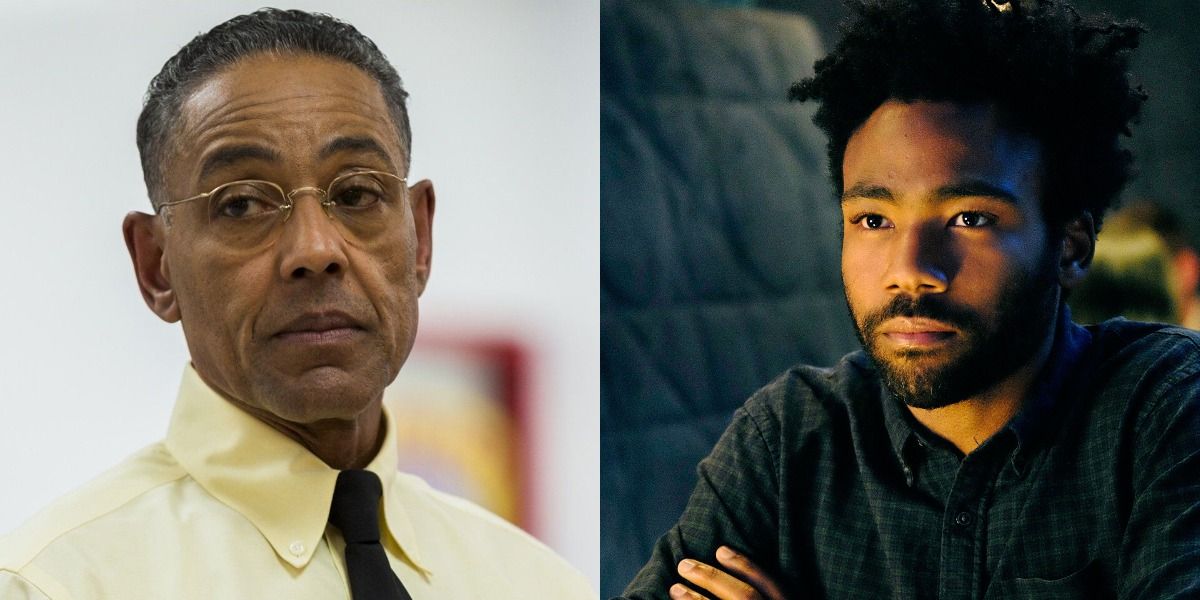 Split image of Gus Fring and Donald Glover