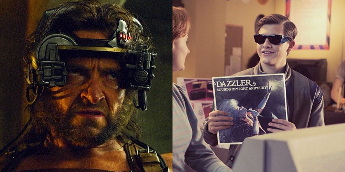 Split image of Wolverine as Weapon X and Cyclops and Jean Grey in X-Men: Apocalypse.