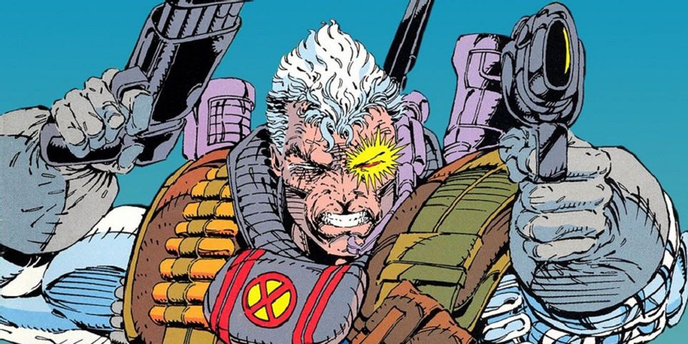 Cable pulling his guns on the X-Men.