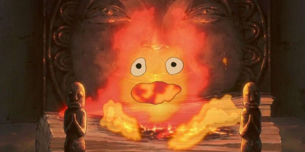 An image of Calcifer the fire demon from Howl's Moving Castle