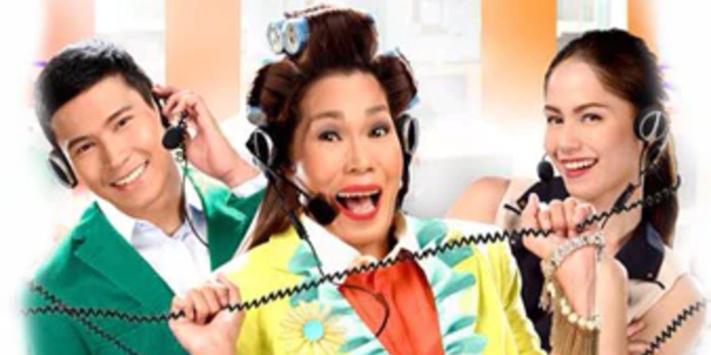 A woman is on the phone with her coworkers in Call Center Girl