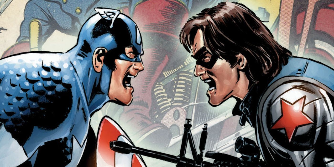 Capitão América e o Soldado Invernal como eles apareceram nos quadrinhos