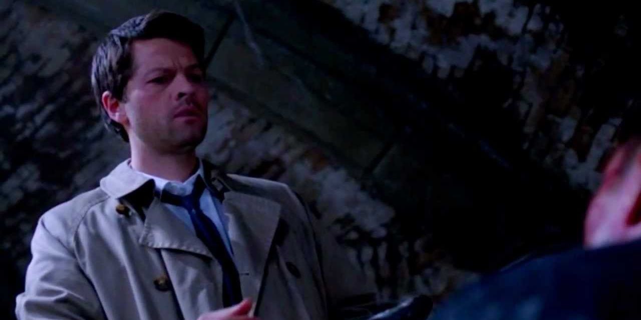 Castiel looks shocked at Dean in Supernatural