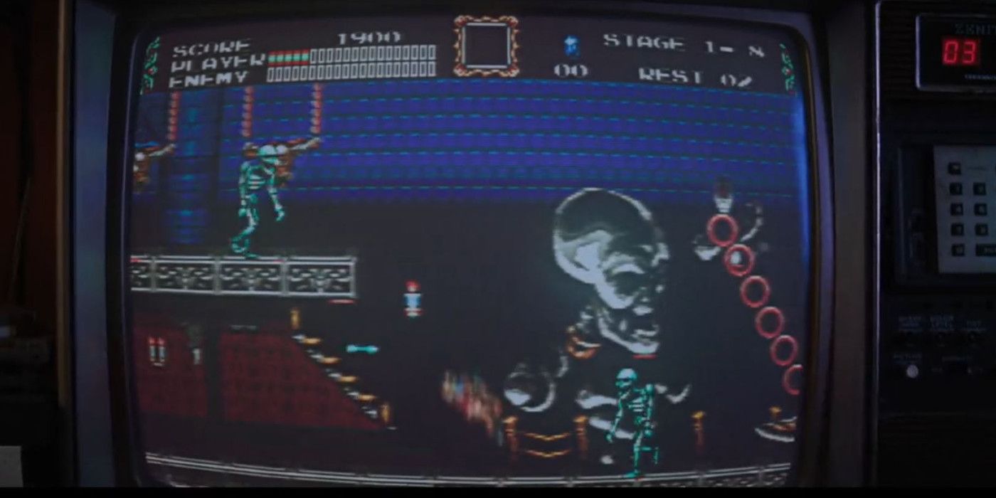 Castlevania being played in Fear Street