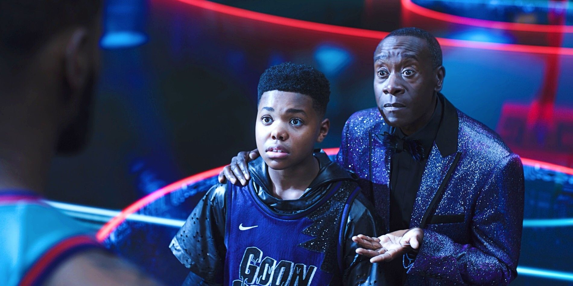 Cedric Joe and Don Cheadle in Space Jam A New Legacy