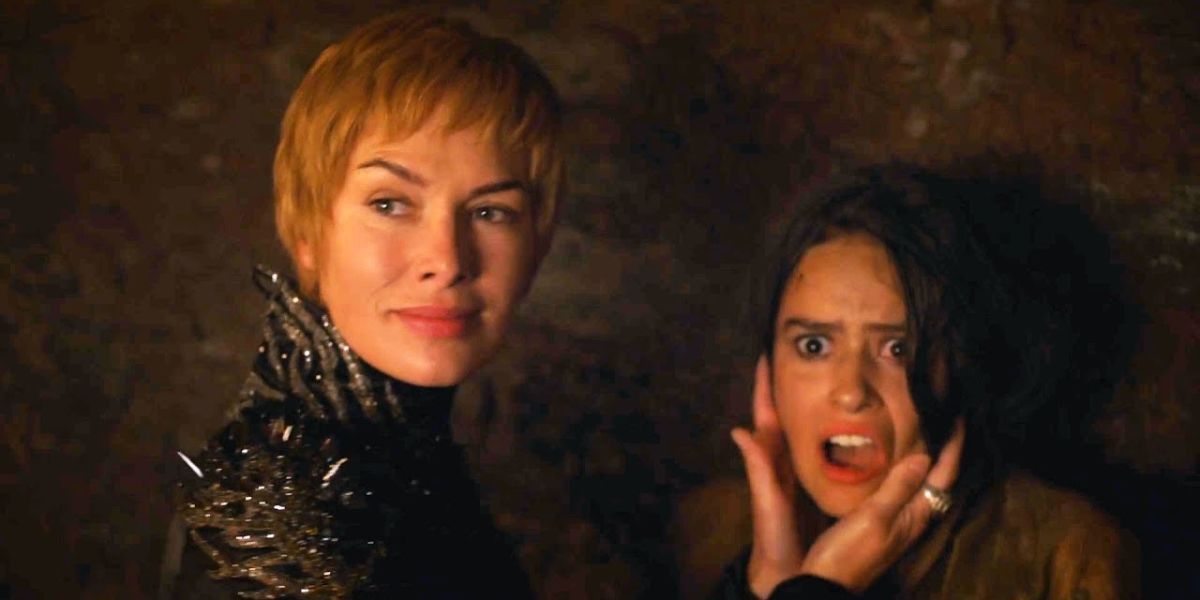Cersei smirking after poisoning Ellaria's daughter