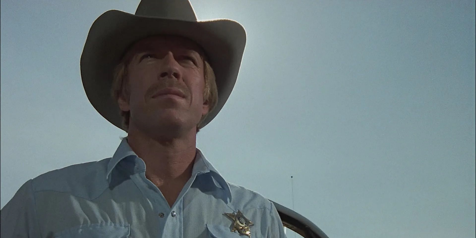 Chuck Norris in a sheriffs uniform in Silent Rage