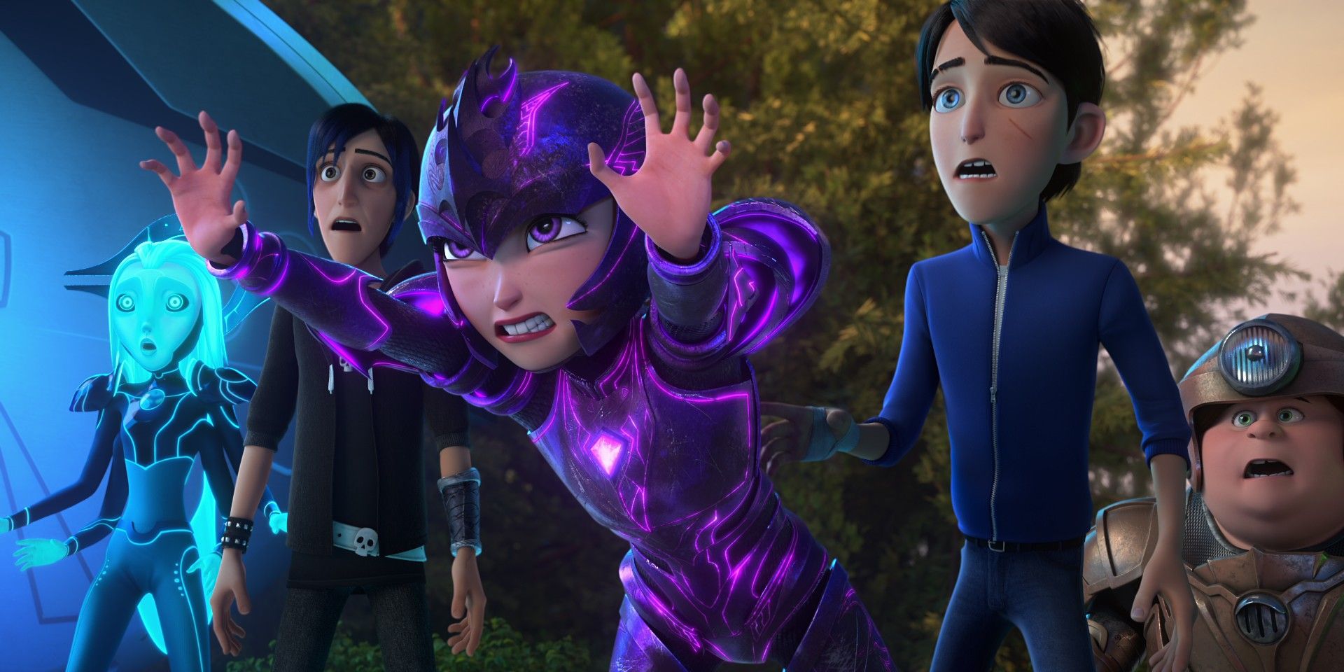 Claire creating a shadow portal in Trollhunters Rise of the Titans