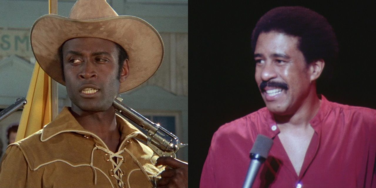 Cleavon Little in Blazing Saddles and Richard Pryor performing standup