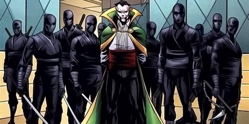 Comic book art: Ra's al Ghul and his League of Assassins members from the Batman comics