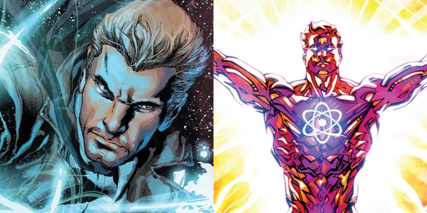 DC's John Constantine and Atom Man using their powers
